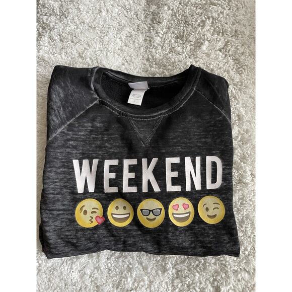 Freeze juniors sz. L emoji sweatshirt. Fun, great shape - Picture 6 of 9